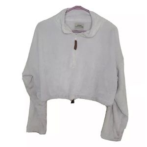 Urban Outfitters Plush Cropped Half Zip Sweatshirt Small.